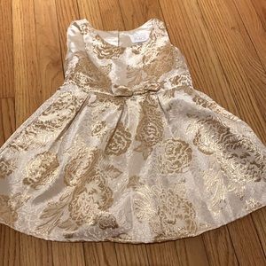 Girls 4t gold party dress